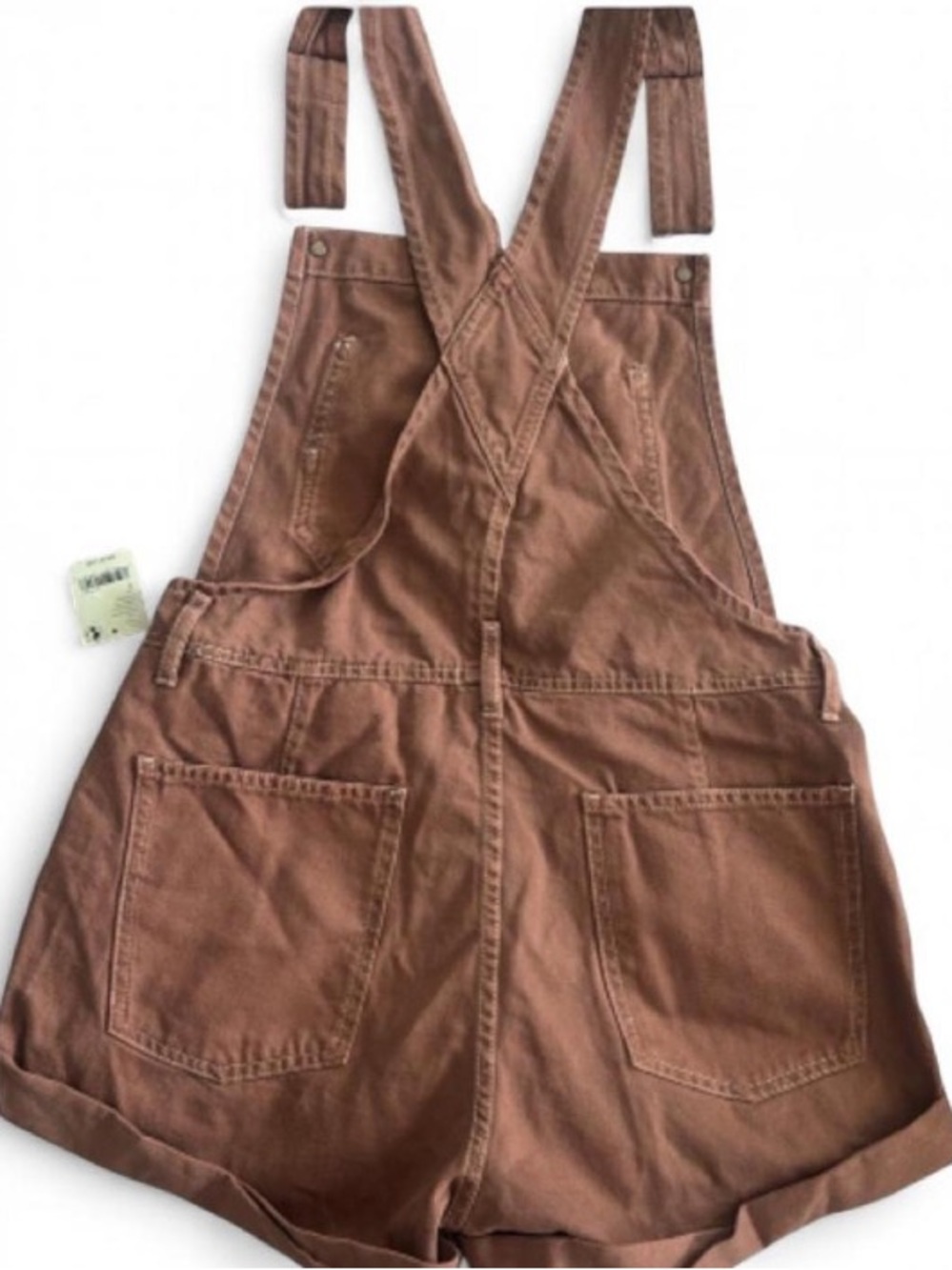 Free People Ziggy Shortalls NWT Rosewood Pink Denim Overalls Romper Size S - Picture 6 of 6